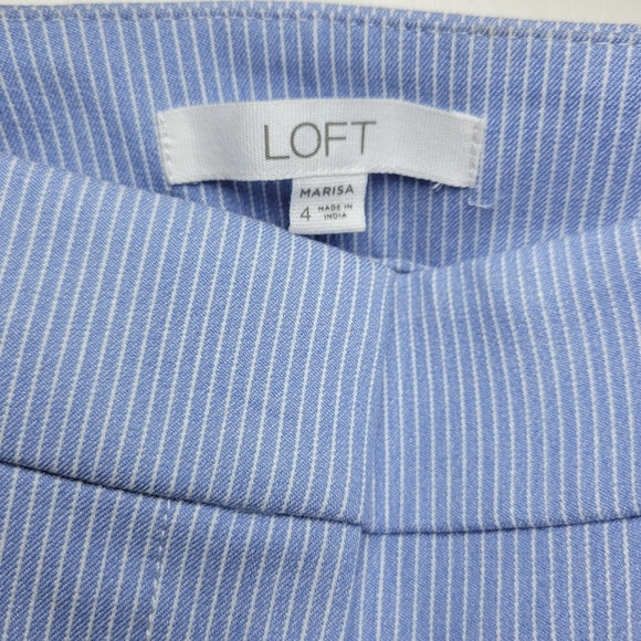LOFT Marisa Fit Riviera Pinstripe Slim Pants Size 4 Classic Workwear Staple - Picture 9 of 11
